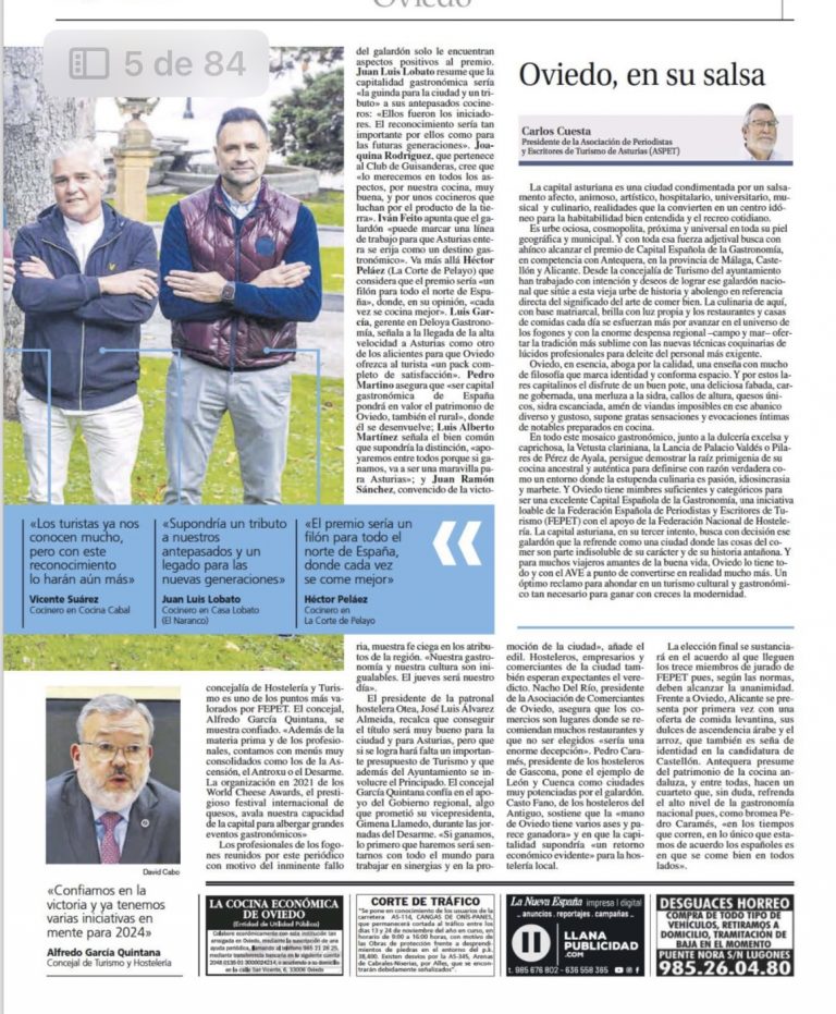 La cocina de Oviedo se vuelca con la capitalidad gastronómica: «Sería la guinda al trabajo de muchos años»